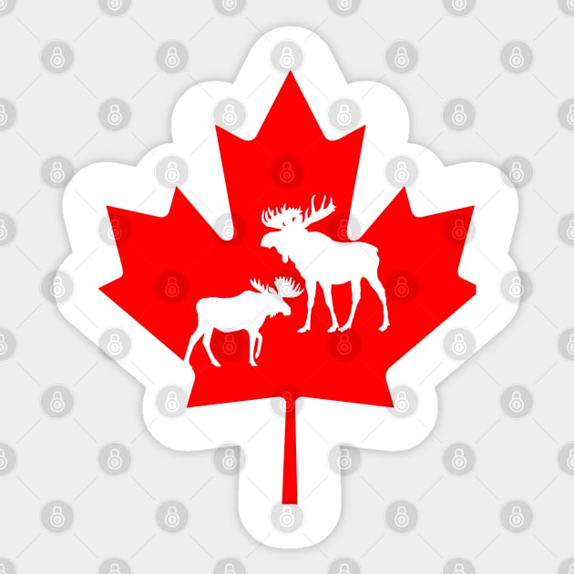 Canada flag wildlife collection Sticker by DW Arts Design